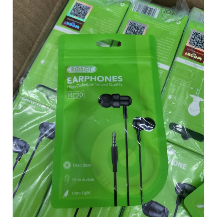 HEADSET ROBOT RE20 EARPHONE BASS ROBOT RE20