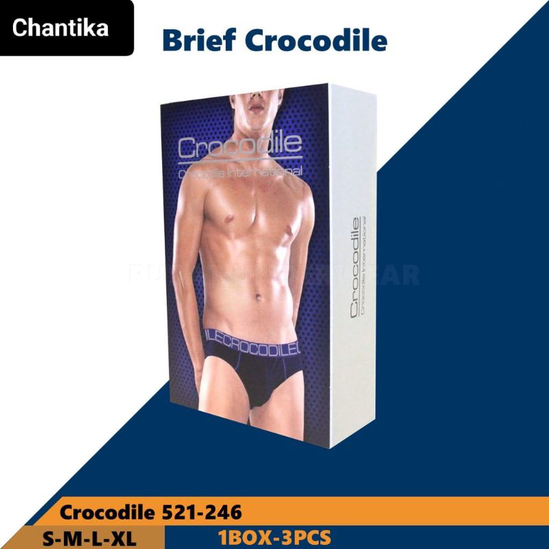 Crocodile Celana dalam Pria Style 521-246 Sekotak isi 3 pcs Random