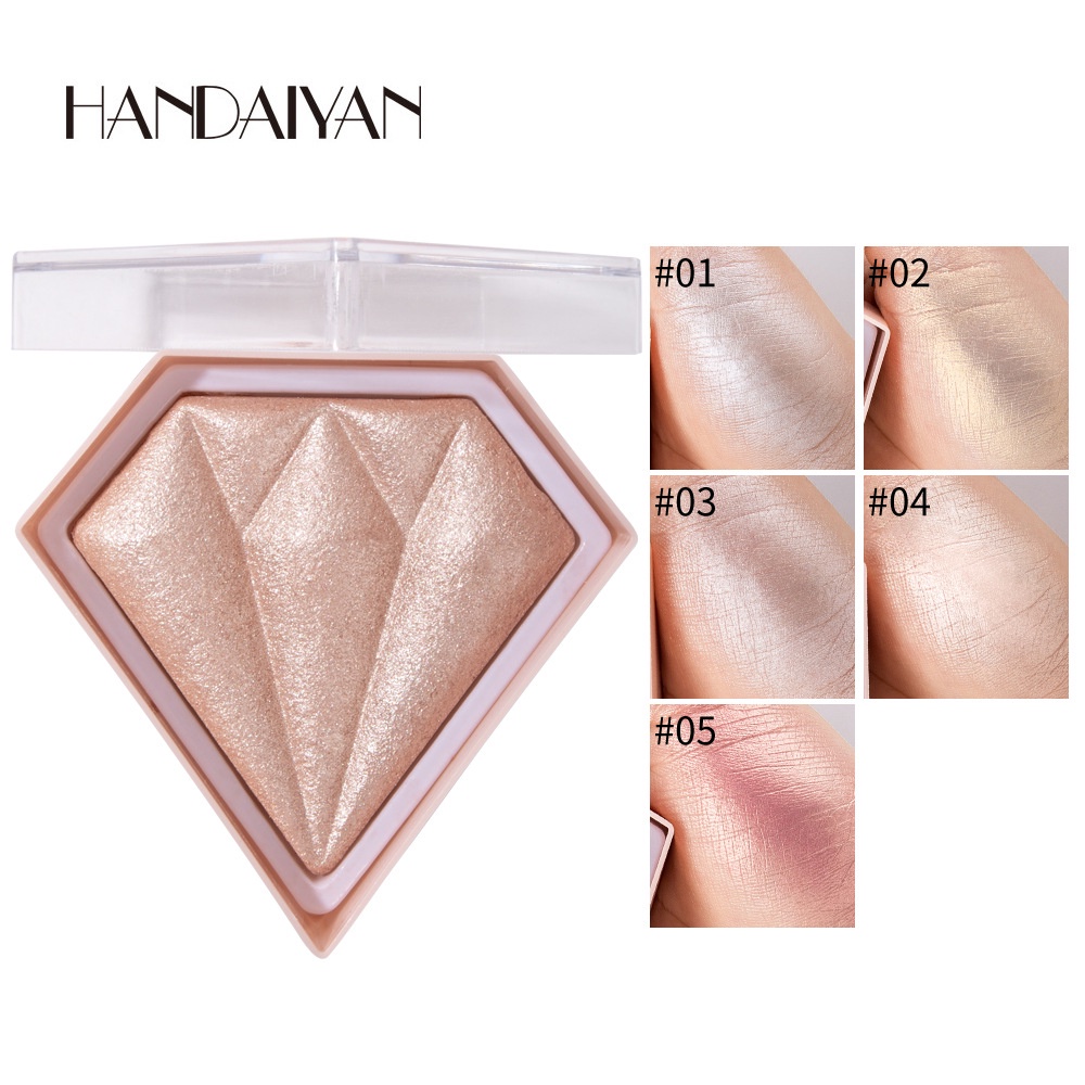 5 Warna Diamond Highlighter Face Highlight Powder Blush Shimmer Highlight