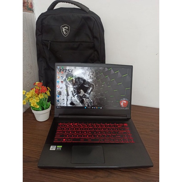 MSI GF 63 Thin 15 Intel Core i7 10750H gen 10Ram 16 GBSSD 512 GBDual Grafik Intel HD + Nvidia RTX 30