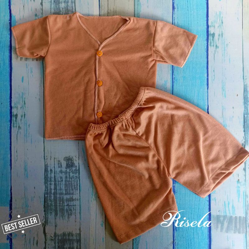 Set Setelan Baju Bayi + Celana Bayi Newborn Baru Lahir Celana Pendek bayi  Baju Lengan Pendek bayi Kaos Bayi Pakaian Bayi Polos Perlengkapan Bayi