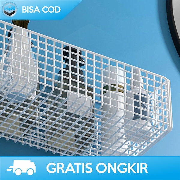 RAK GANTUNG KAMAR MANDI ORGANIZER 2 LAYERS RAK SUSUN ALUMINIUM G20