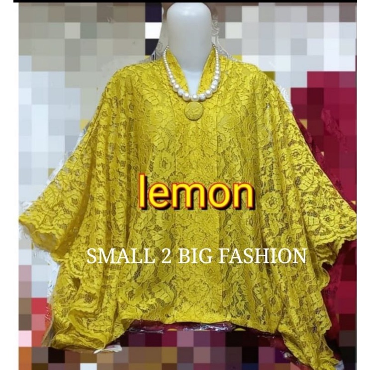 Atasan Kebaya jumbo brokat brukat pink hitam hijau botol putih coklat biru toska ungu marun mint