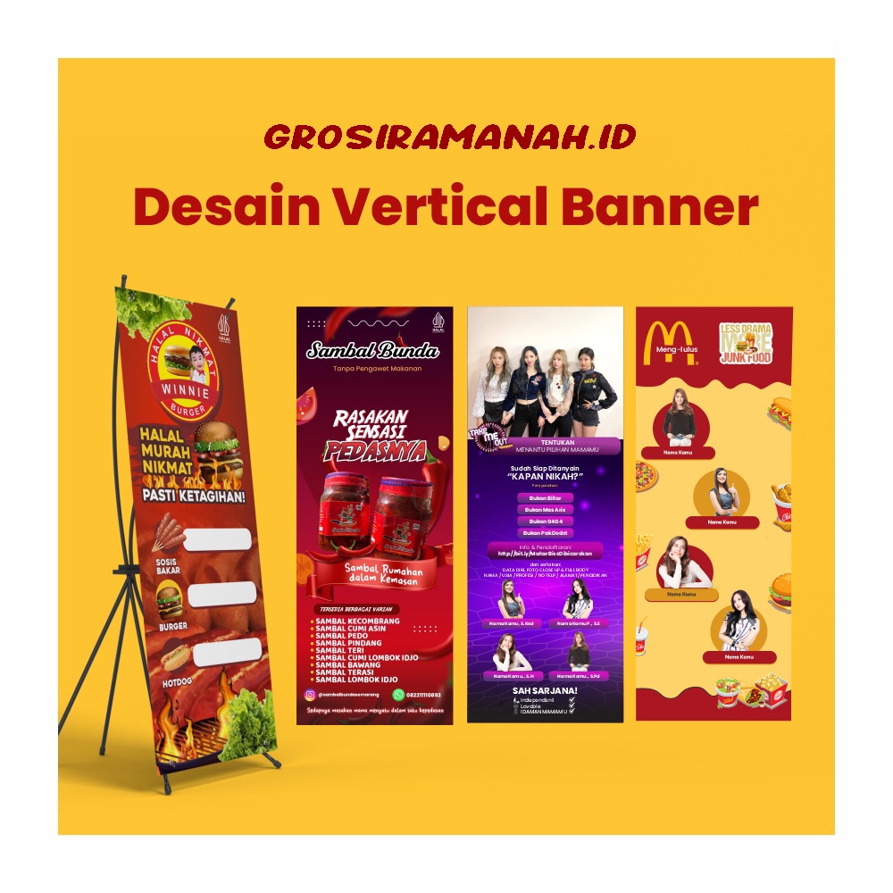 DESAIN GRAFIS PREMIUM, BANNER, SPANDUK, SERTIFIKAT, BROSUR, STICKER, DLL