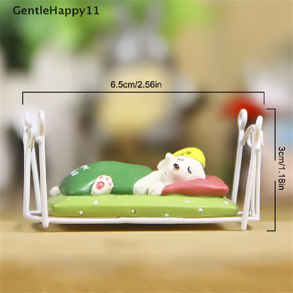 Gentlehappy1:12rumah Boneka Miniatur Eropa Ranjang Besi Kartun Anjing Tidur Model Microlandscape Pemandangan Hidup Dekorasi Mainan Aksesoris Rumah Boneka Desktop Ornamen id