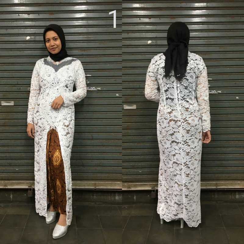 kebaya pengantin putih/kebaya ijab putih