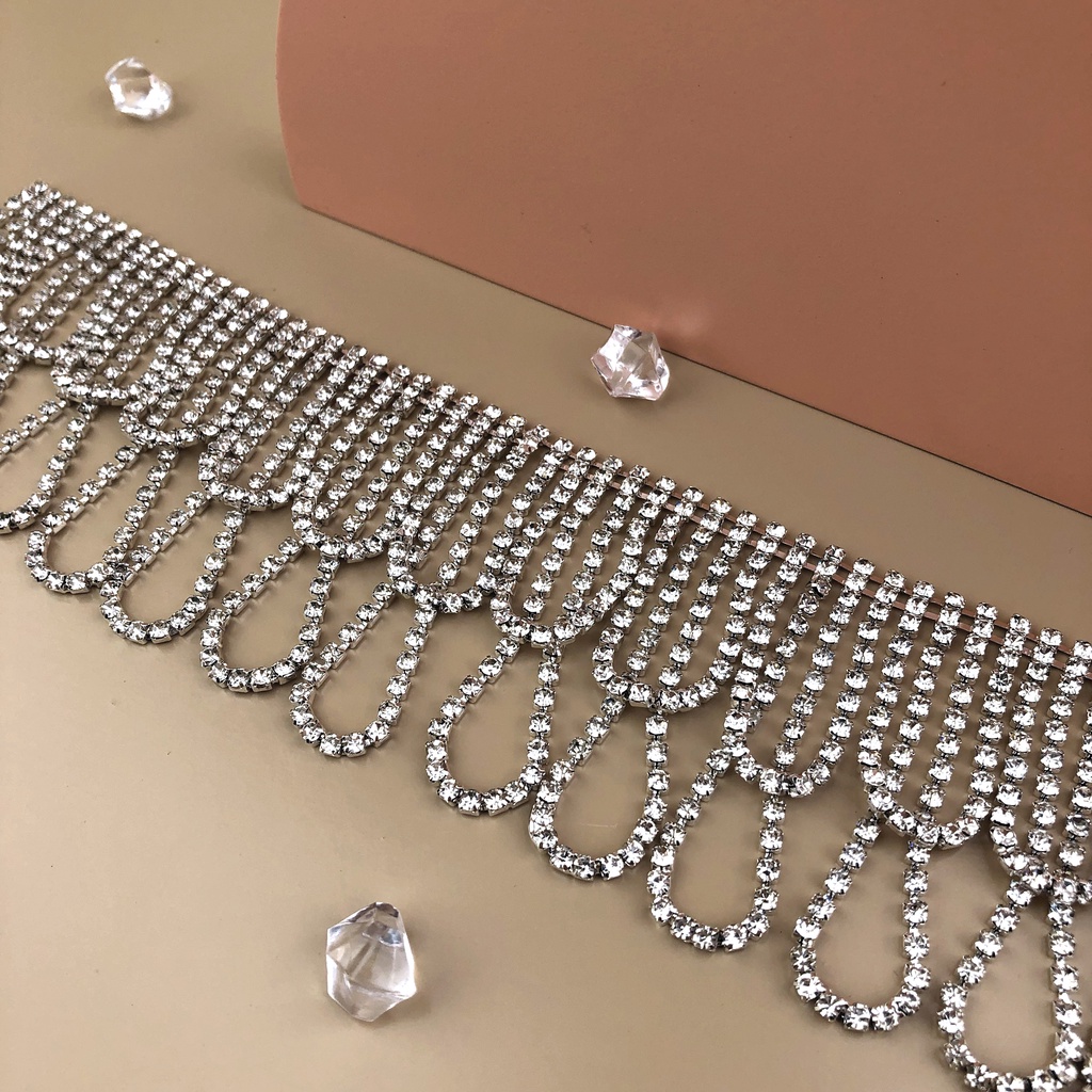 Payet Rangkai Aries | Kristal Swarovski Cantik Mewah Import Jahit Tempel Fancy Bridal Rhinestone | I