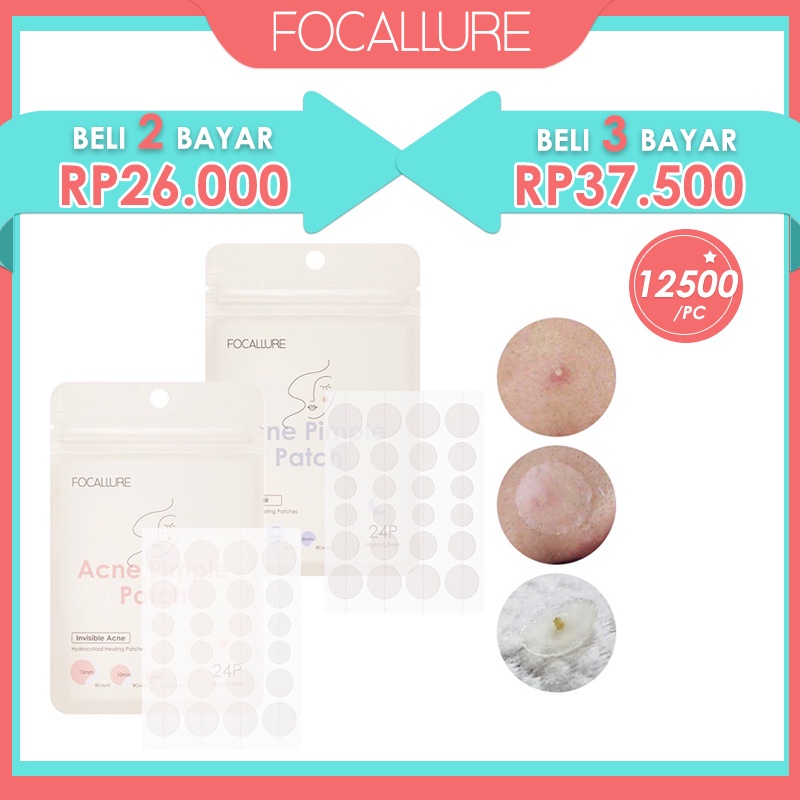 FOCALLURE Day/Night Waterproof Acne Patch Hydrocolloid Transparent Covers Acne Sterilize Acne Treatment