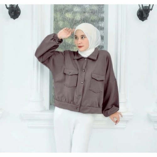 JAKET WANITA OLINE BUTTON DENIM