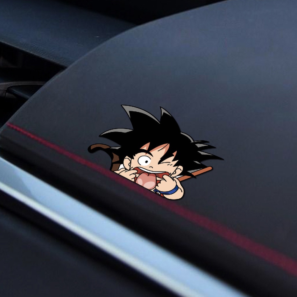 Master Dragon Ball Roshi Marah Kakarotto Membuat Wajah Kartun Lucu Stiker Bodi Sepeda Motor Animasi Jepang Jendela Mobil Depan dan Belakang Bumper Reflektif Dekoratif Reflektif