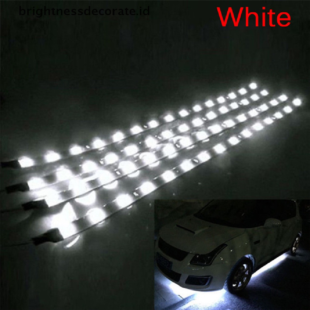 [Birth] 6pcs Lampu Underbody LED Strip Motor DC 12V Anti Air Untuk Motor Mobil 6pcs Lampu Underbody Strip LED 15pcs Flexible Waterproof 15pita Lampu Motor Mobil 12V 6pcs Anti Air1