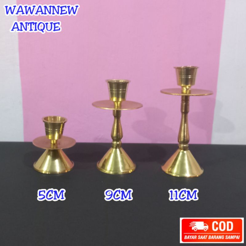 TERMURAH Tempat Lilin Aromaterapi Kuningan Antik / Candle Holder 11cm