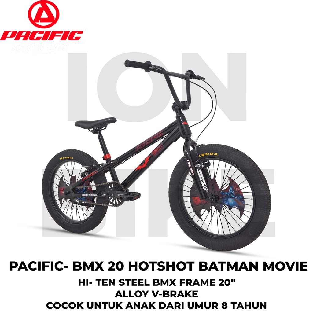 Sepeda BMX 20 Pacific Batman Movie 3.0 Terbaru Anak Boys Kids Bike HiTen Steel Frame Murah Awet Terb