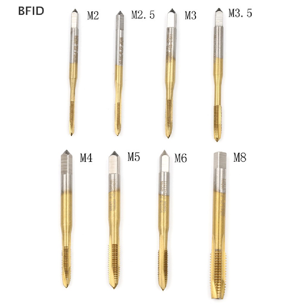 [BFID] M2/m2.5/m3/m3.5/m4/m5/m6/m8 HSS Metric Straight Suling Ulir Screw Tap Plug Tap [ID]