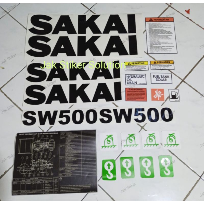 Stiker Tandem Roller SAKAI SW500