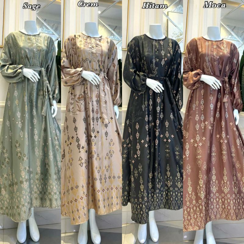 GAMIS WANITA TERBARU BAHAN ADEM GAMIS LEBARAN DRESS BUSUI WANITA