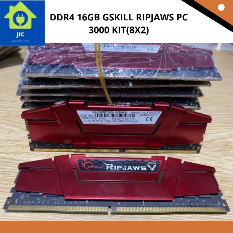 DDR4 16GB GSKILL RIPJAWS PC 3000 KIT(8X2)