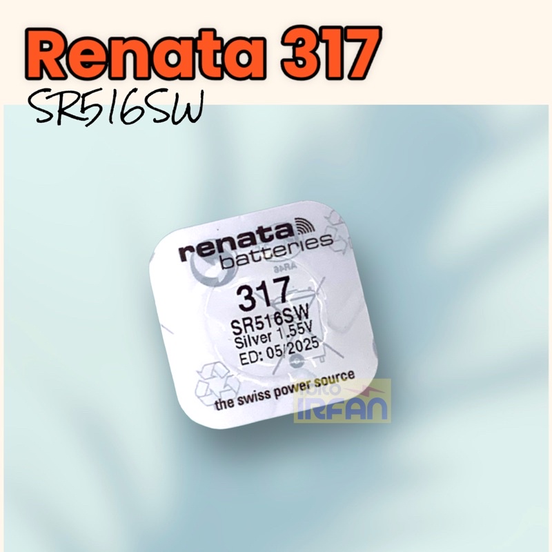 Baterai Jam Renata SR516SW 317 Original Batrai SR516 Ori