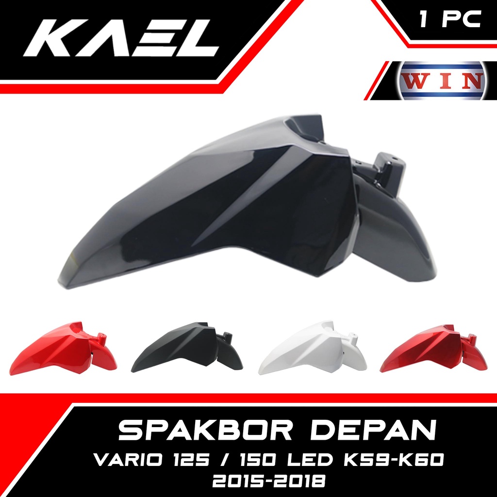 WIN Spakbor Depan Honda Vario 125 150 eSP LED New K60 K69 2015 2016 2017 2018 Merah Maroon Hitam Doff Dop Putih Spakboard Slebor Spak Bor Board Cecepet