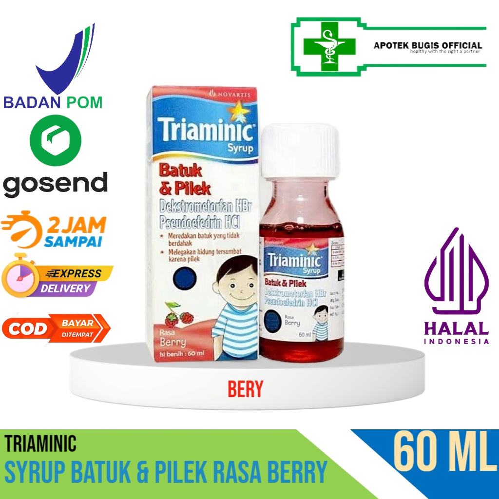 Triaminic Syrup Batuk Pilek Rasa Berry 60 ml Obat Pilek &amp; Batuk