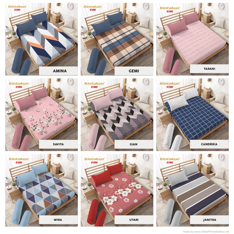 Sprei Deluxe Kintakun Spring / Sprei Murah / Seprei Murah / Sprei Bedcover Ukuran 160x200 &amp; 180x200