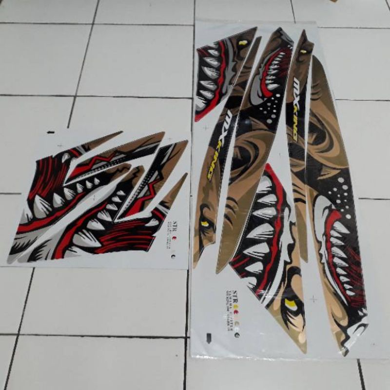 striping Yamaha MX king 150 gold