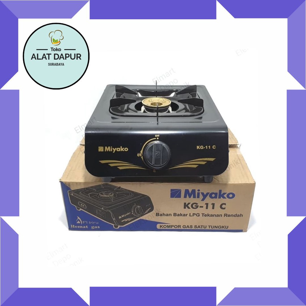 Kompor Gas 1 Tungku MIYAKO KG 11C / KG11C / KG 11 C Gas Stove