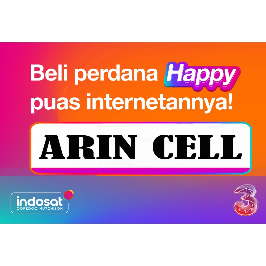Kartu Perdana 3 THREE TRI Happy - Perdana Tri - Kartu Tri