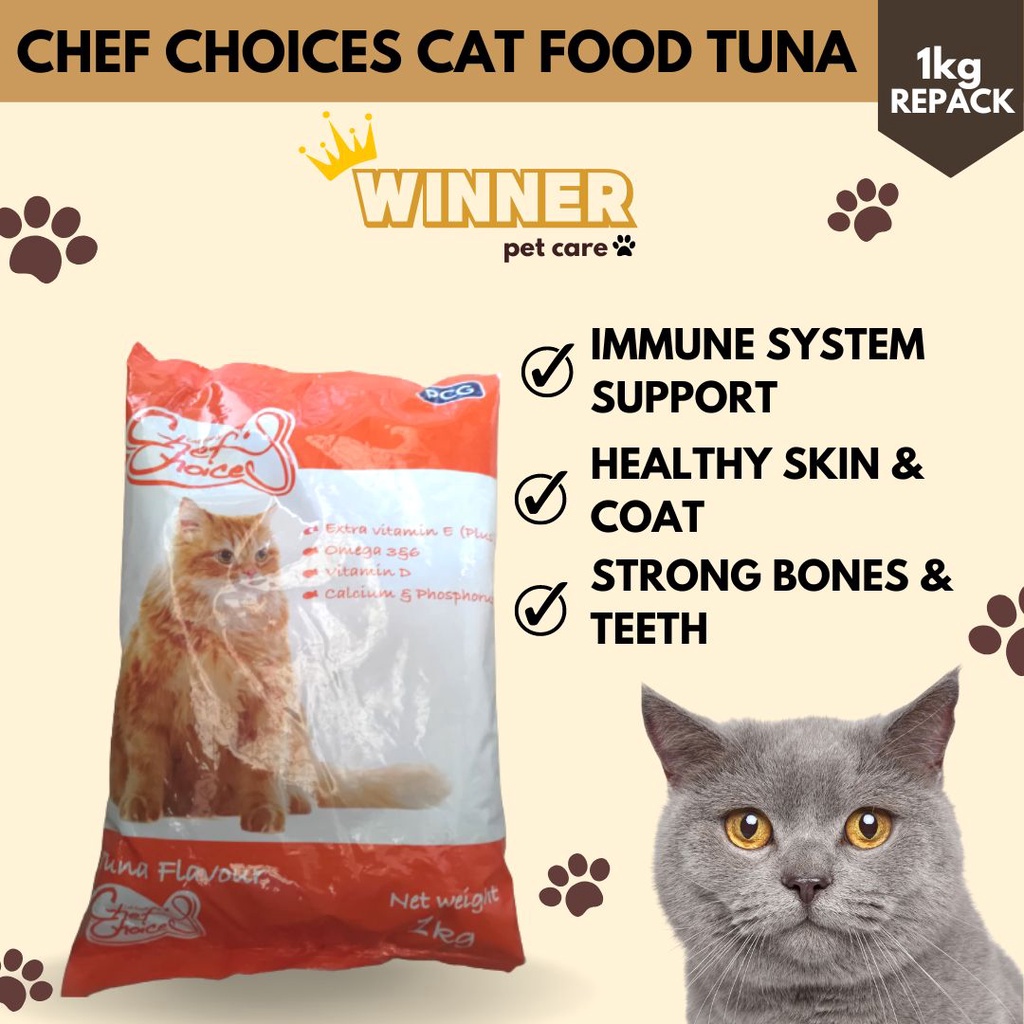 Chef Choices Cat Food Makanan Kucing Tuna Freshpack 1kg