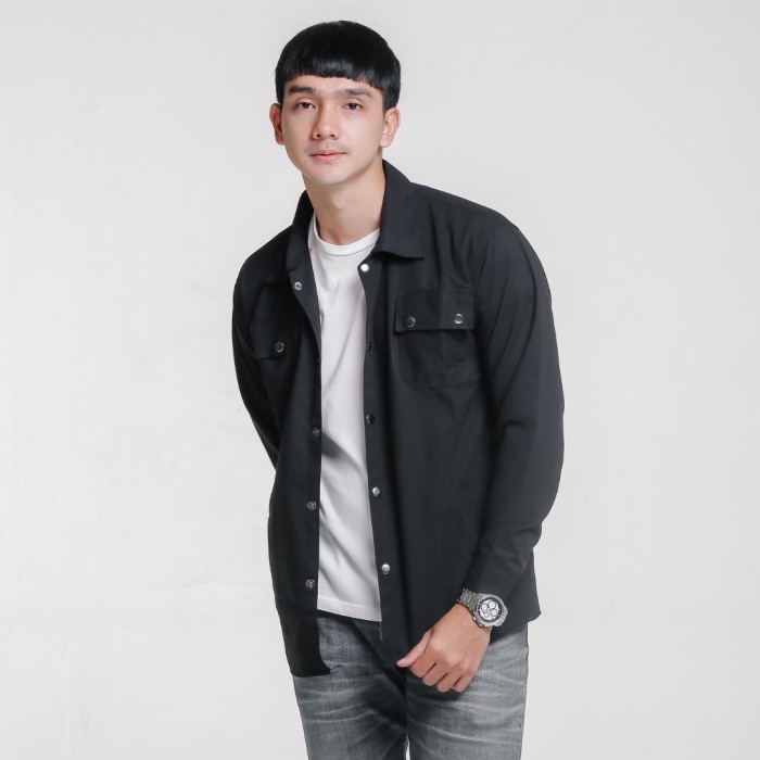 jaket pria Semi Parka Jacket - Kemeja Pria Casual - M, Milo(E5O6) Jaket Pria Jeans Jaket Boomber Wat