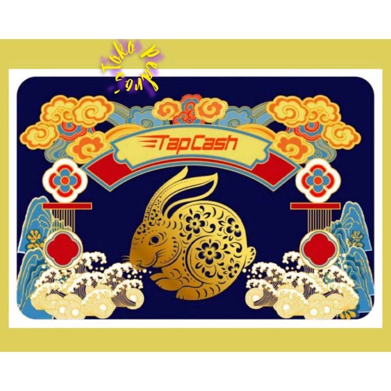 Tapcash Imlek / Chinese New Year 2023 - Kelinci *Rabbit* BIRU Original /Like eMoney eTOLL Flazz or Brizzi