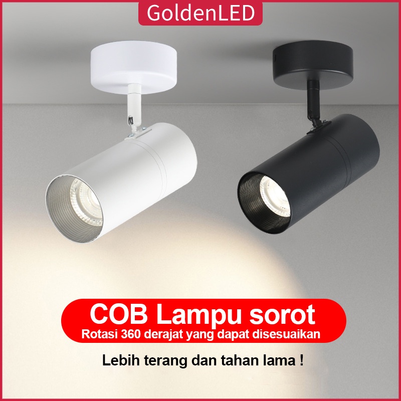 Golden LED LAMPU LED SOROT LAMPU SOROT SPOTLIGHT COB SPOT LIGHT CAHAYA PUTIH / KUNING 10W / 20W TANPA RELL