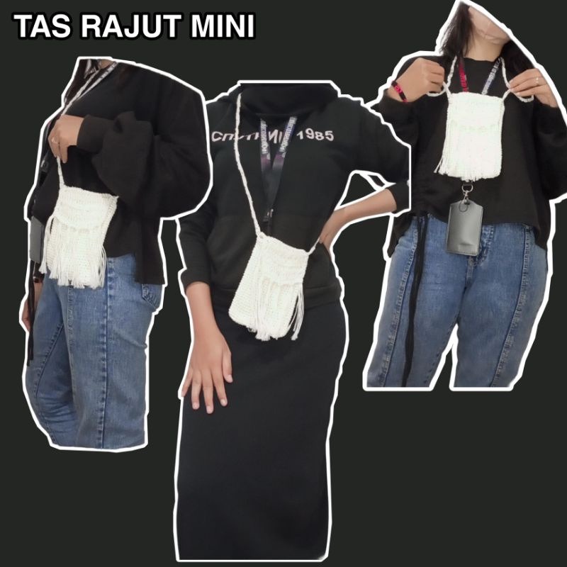 [ FREE TALI HOODIE] TAS RAJUT MINI HANDMADE PREMIUM