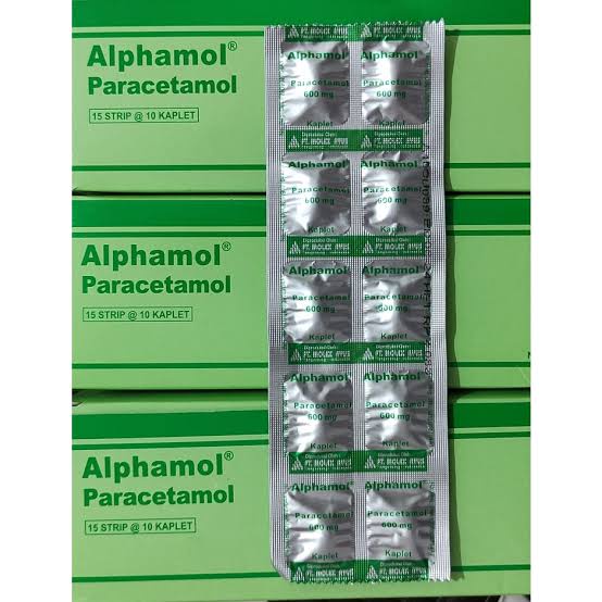 Alphamol Kaplet Paracetamol Pereda Panas Dan Demam ORIGINAL-BPOM