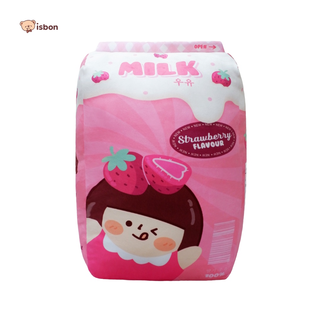 Boneka Milk Kotak Susu Box Milk Strawberry Banana Halus Bahan Lembut Aman untuk Anak by Istana Boneka