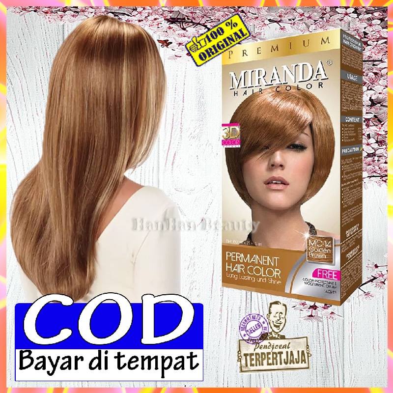 Miranda Golden Brown Miranda Hair Color MC-14 Pewarna Rambut Permanen Aman Original Pewarna Rambut C