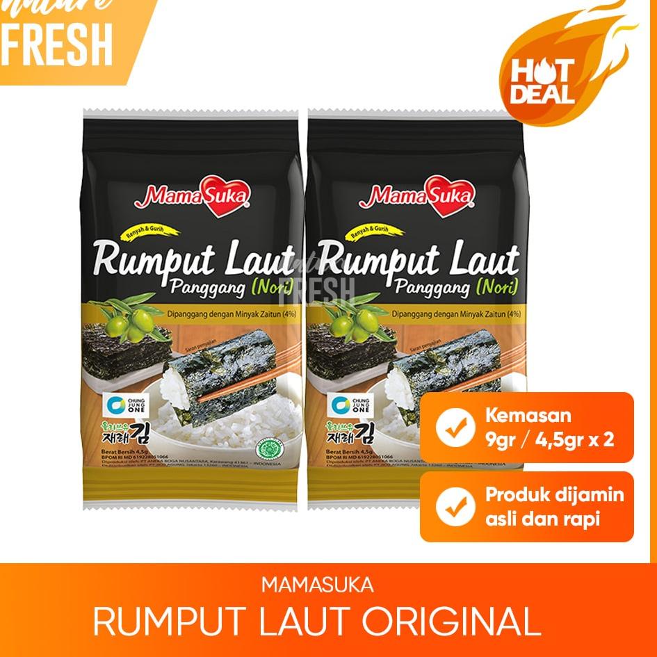 

Readystock - Mamasuka Rumput Laut Panggang Nori Gim Original - Pedas - BBQ Isi 2 ©