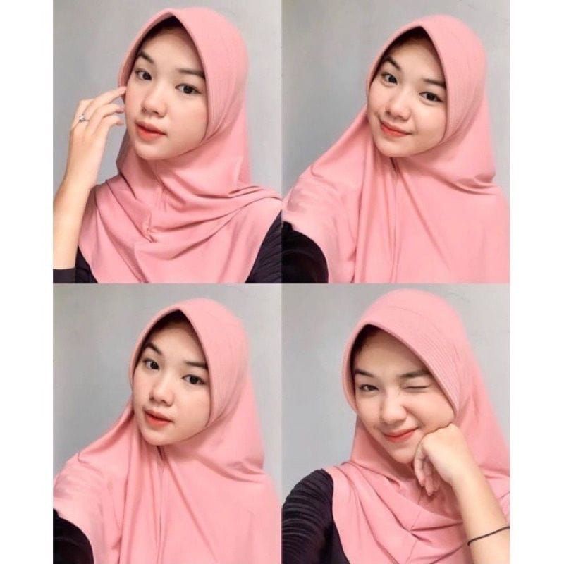 Bergo hamidah premium(ORI)/Jilbab Bergo Hamidah/Kerudung Bergo