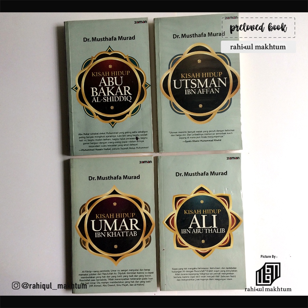 Preloved Buku Islam BIOGRAFI KHALIFAH RASULULLAH (4 Jilid Lengkap) #bekas second original abu bakar 