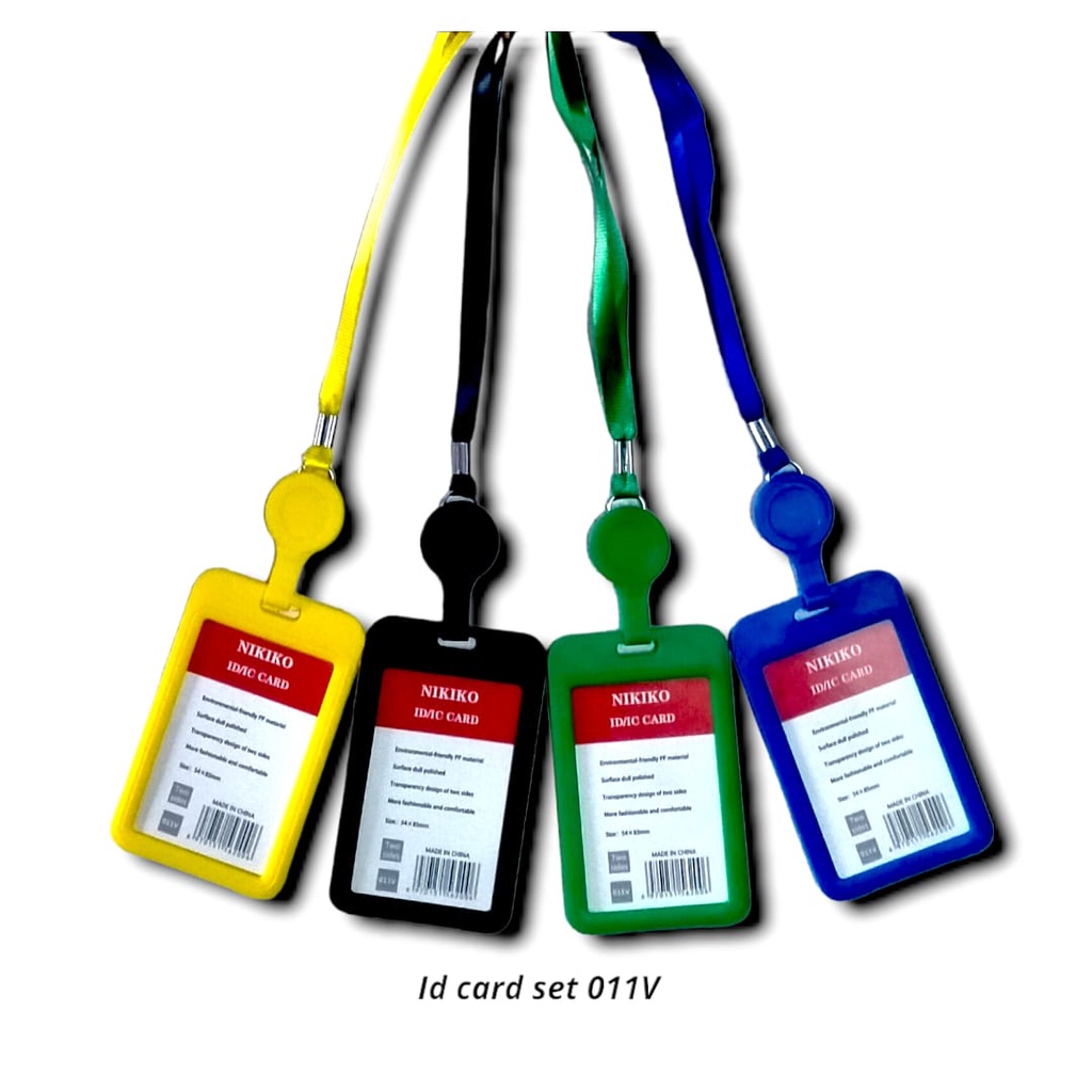 

TALI LANYARD SET ID CARD NAME TAG HOLDER HARD CASE JEPIT KALUNG WARNA B1