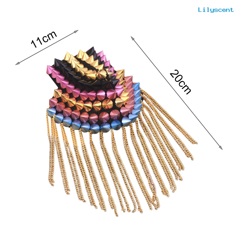 [LS] Bros Bahu Jumbai Perhiasan Punk Vintage Fringe Epaulette Decor