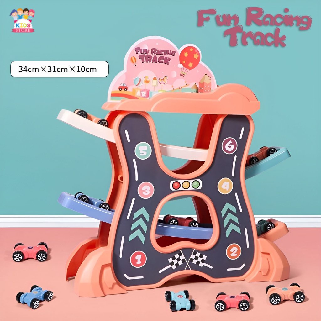 Fun Racing Track Zig-Zag | Mainan Anak Laki Laki Mobil Mobilan | Kado Ultah Anak Cowok | Mainan Track Mobil