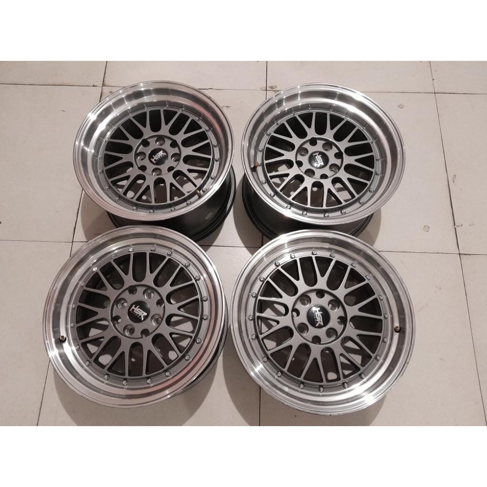 Velg Bekas Celong Racing LEMANS R16 Lebar Depan 7,5 Lebar Belakang 8,5 Pcd 4 x 100 Dan Pcd 4 x 114 E