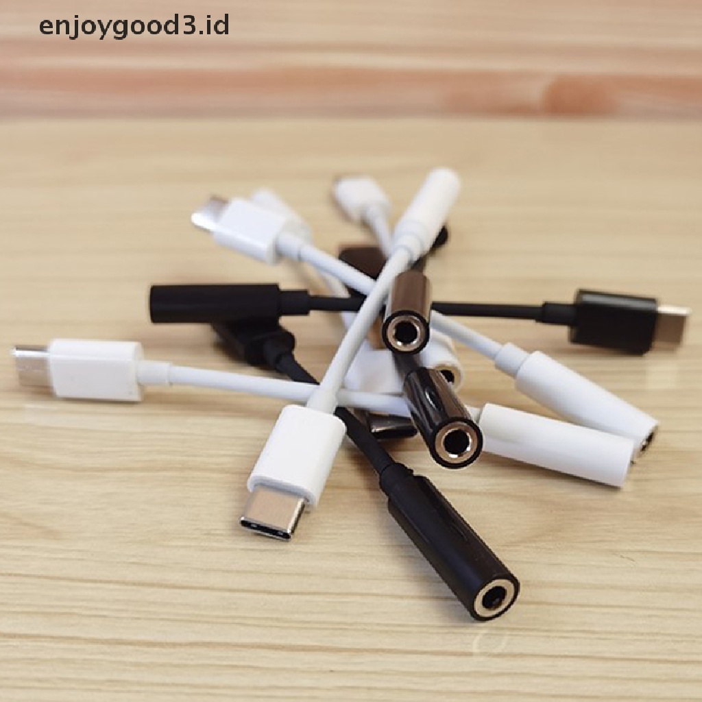 [Rready Stock] Adaptor Kabel Earphone Tipe-C Ke 3.5mm Tipe C Male To 3.5 AUX Audio Female Jack (ID)