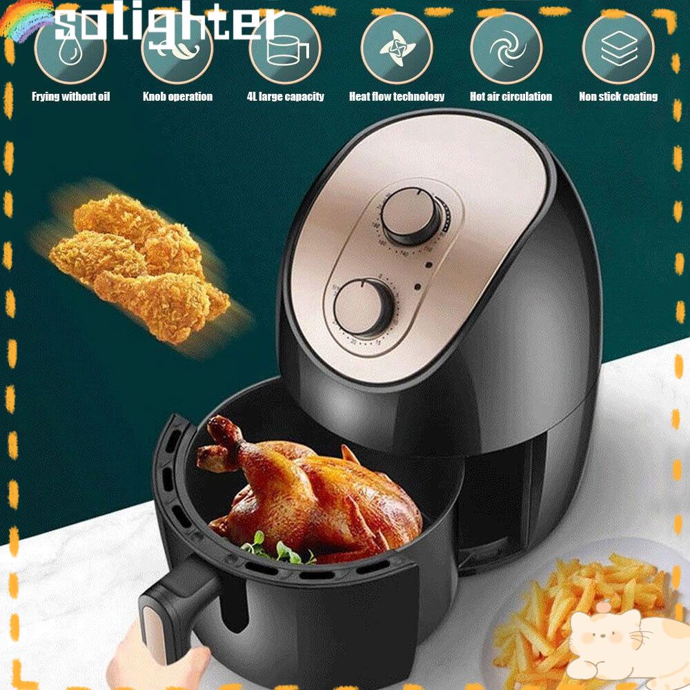 Solighter 4L Air Fryer Masak Minyak Rendah Lemak Sehat Penggorengan Cooker Dapur Oven