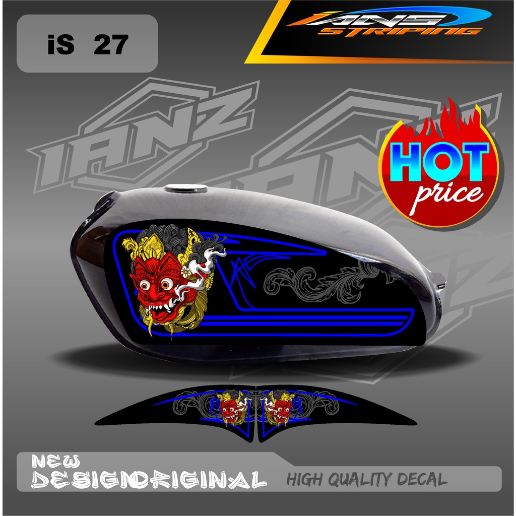 STIKER LIST TANGKI MOTOR CB100 HOLOGRAM/NON HOLOGRAM IS27