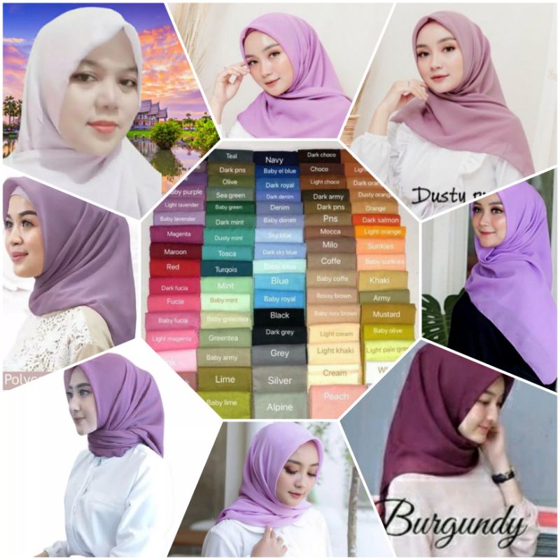 hijab segi empat BELLA SQUARE terlaris / hijab terbaru 2021