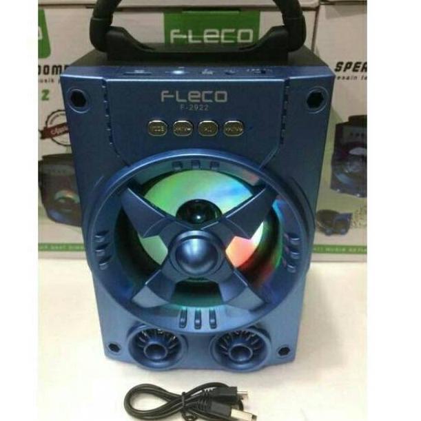 SGL.30Ja23ᵂ ‑ SPEAKER BLUETOOTH PORTABLE FLECO F2923/2922  RECHARGABLE LED MP3 SALON AKTIF BOOMBOX U