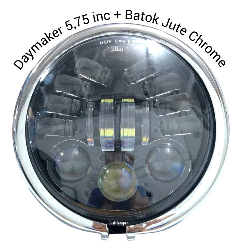 Lampu Daymaker 5,75inch Set Batok Jute Chrome