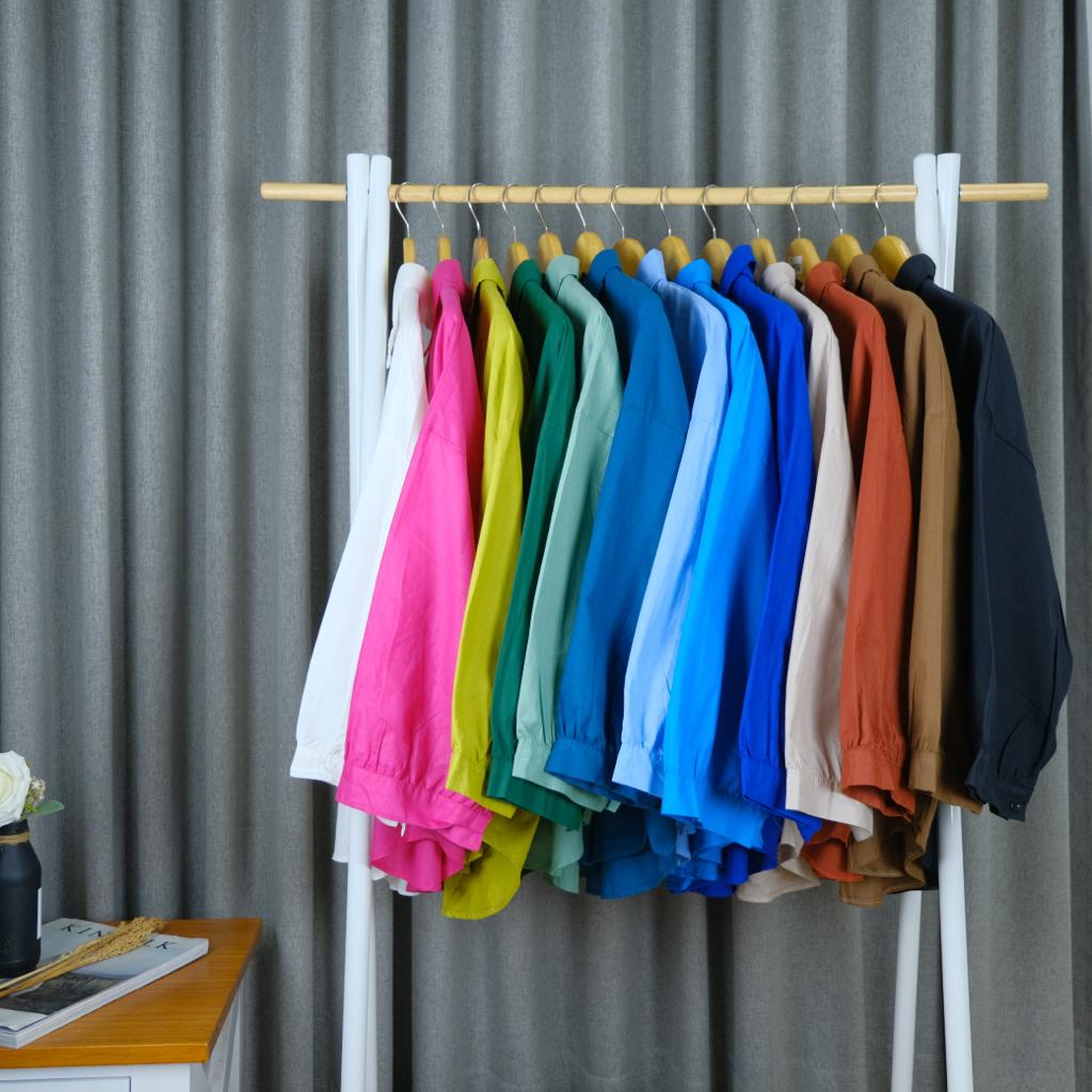 (MGA) KEMEJA VIO KERUT BLOUSE OVERSIZE  BUSUI ATASAN WANITA KATUN POPLIN